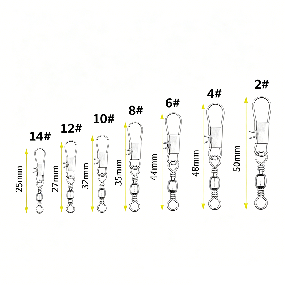 50Pc/box Stainless Steel Swive - Fishing Lure Box recension och pris
