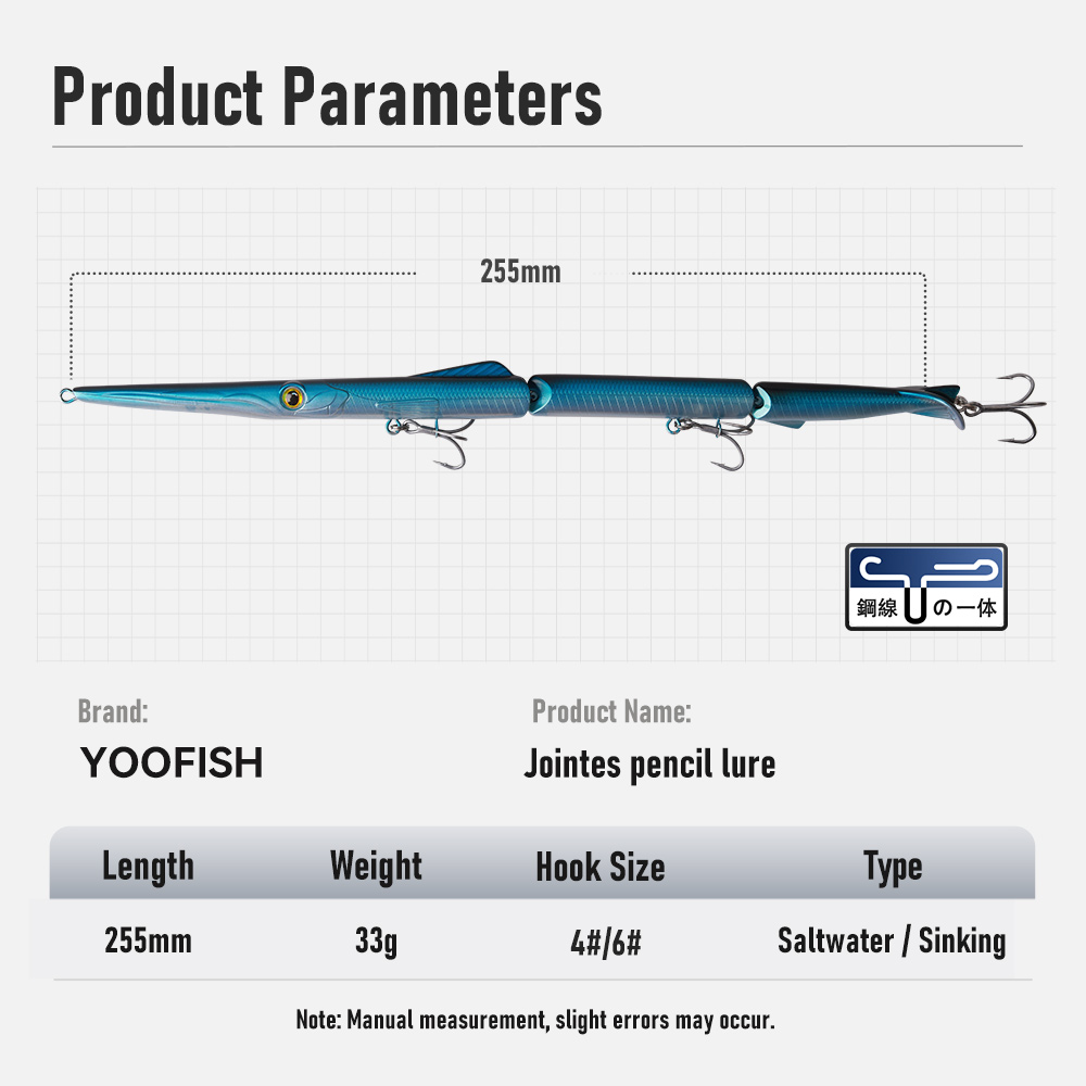 YOOFISH Jointed Pencil Bait 3  - Fishing Lure Popper recension och pris
