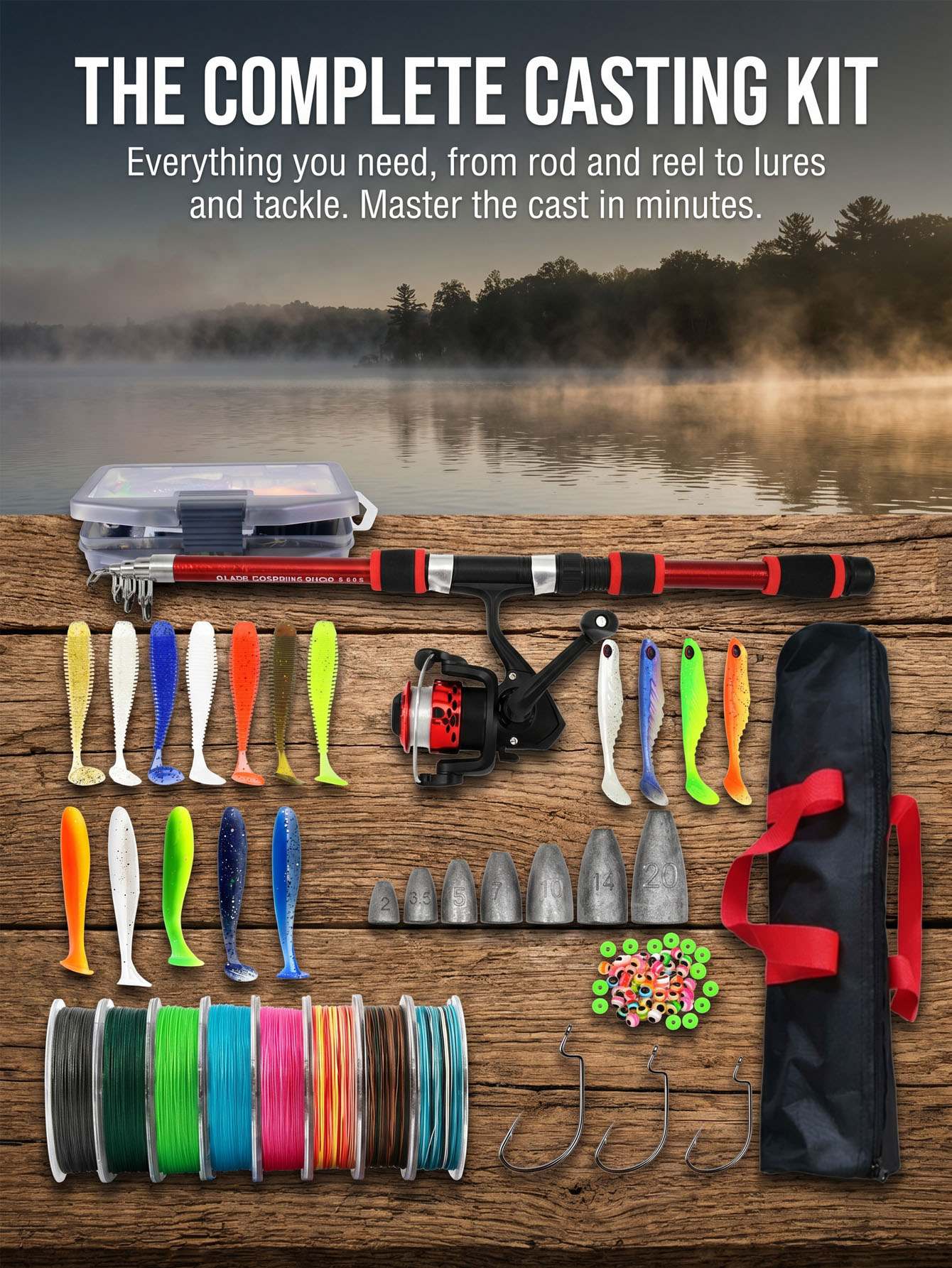 Fishing Rod Reel Combos Collap - Fishing Lure Spinner recension och pris