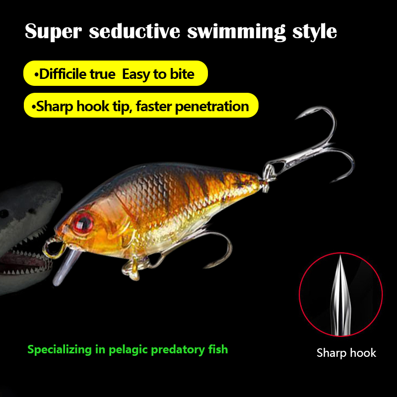 3D Eyes 7.5cm 10.2g Hard VIB L - Fishing Lure Crankbait recension och pris