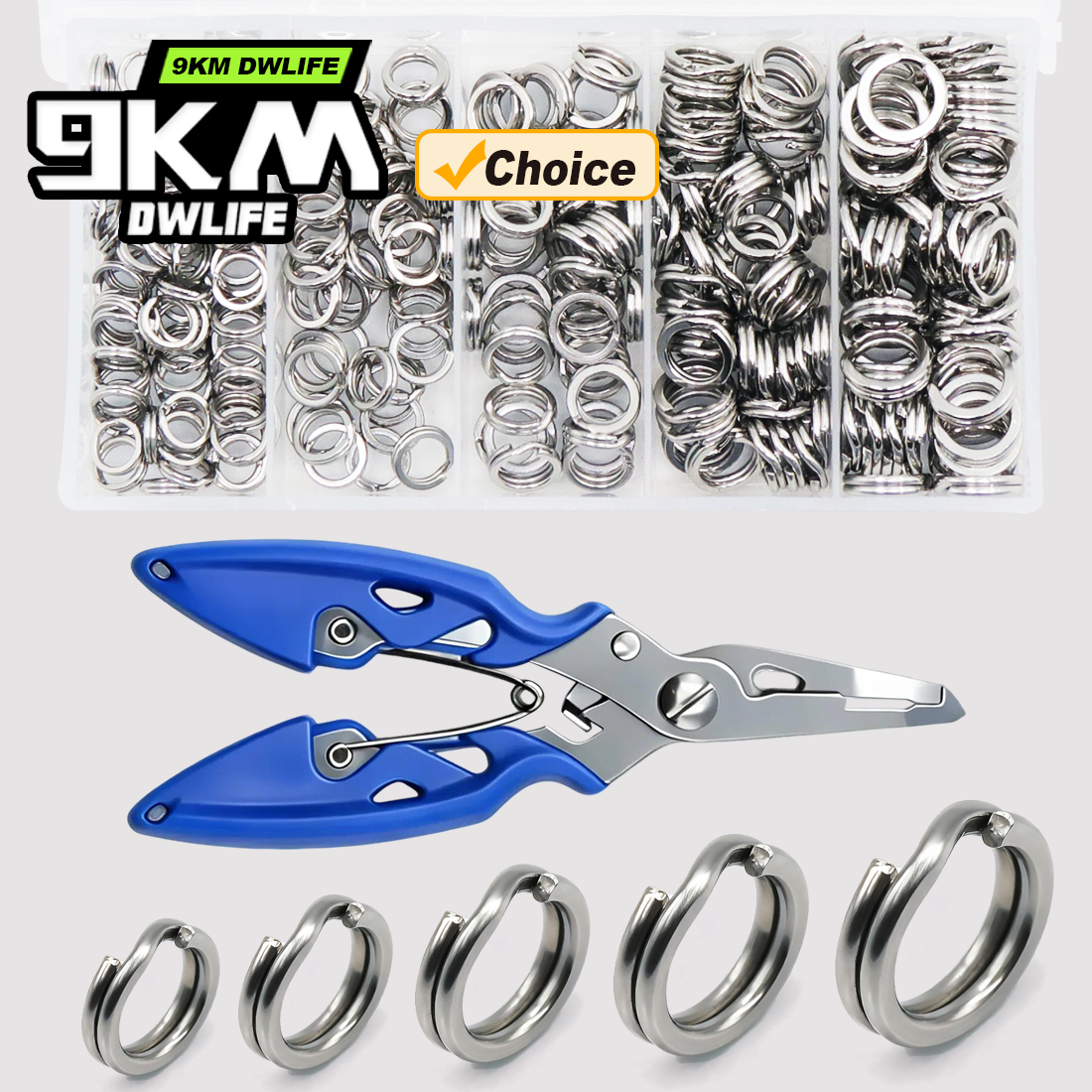 9KM Fishing Split Rings with P - Fishing Lure Kit recension och pris