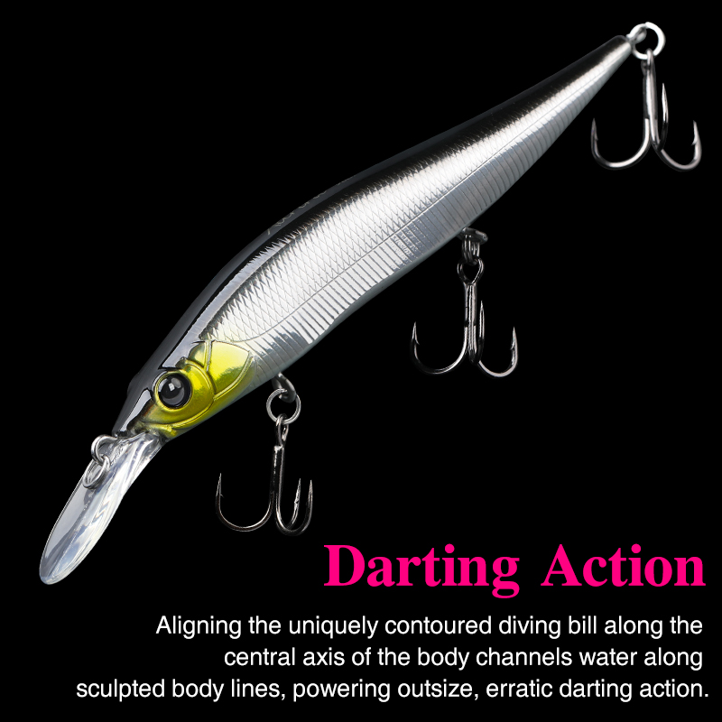 TSURINOYA  Suspending Minnow J - Fishing Lure Jerkbait recension och pris