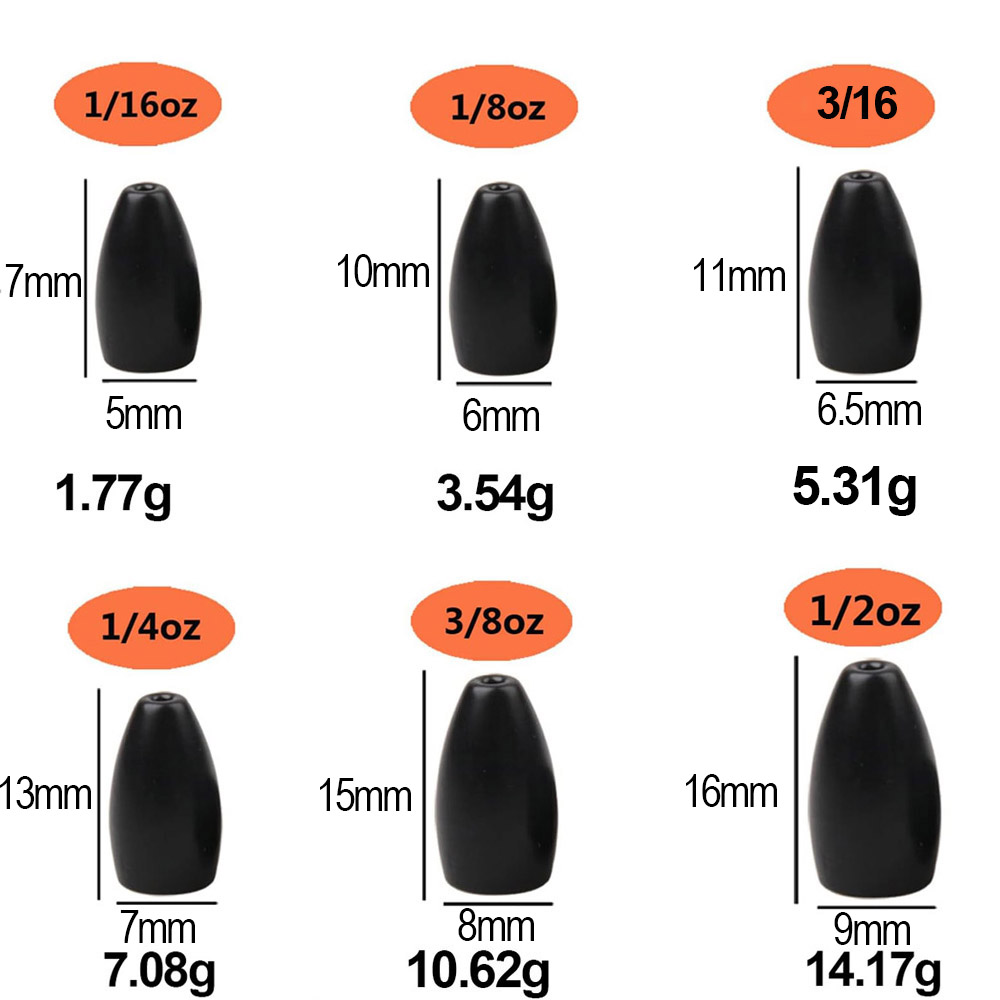 Tungsten Steel Fishing Weights - Fishing Lure Accessories recension och pris